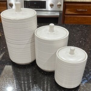 Target x Studio McGee Stoneware Ribbed Canister Set